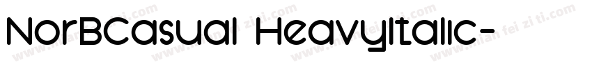 NorBCasual HeavyItalic字体转换